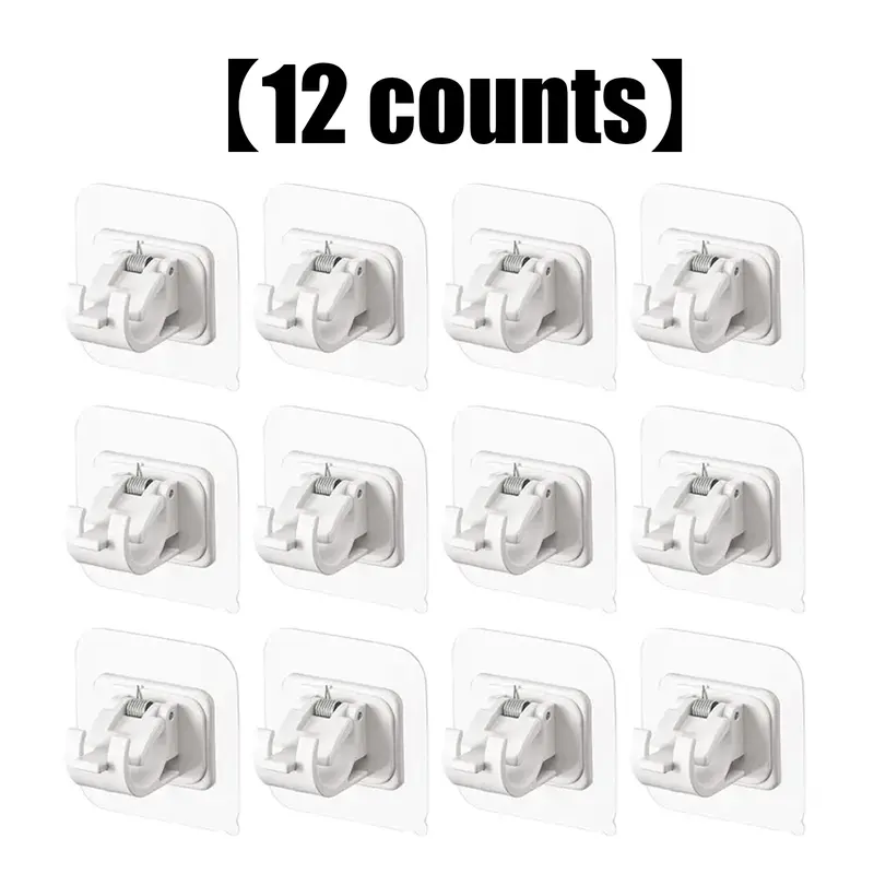 ✨ 8PCS Transparent Curtain Rod Brackets | Strong, Invisible & Easy to Install 🏡
