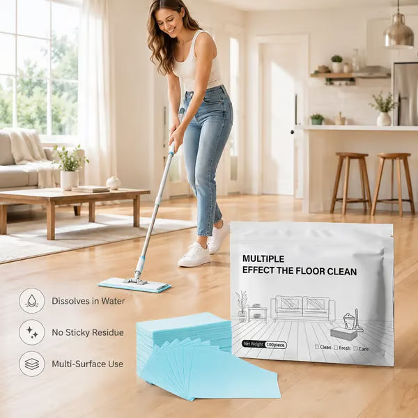 🔥49% OFF Limited Time Sale🔥No-Rinse Dissolving Floor Cleaning Sheets – Multi-Surface Daily Mop Cleaner