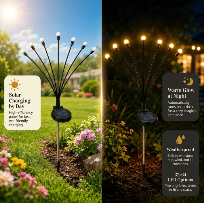 🔥Last Day 49% OFF - Solar Powered Firefly Garden Light