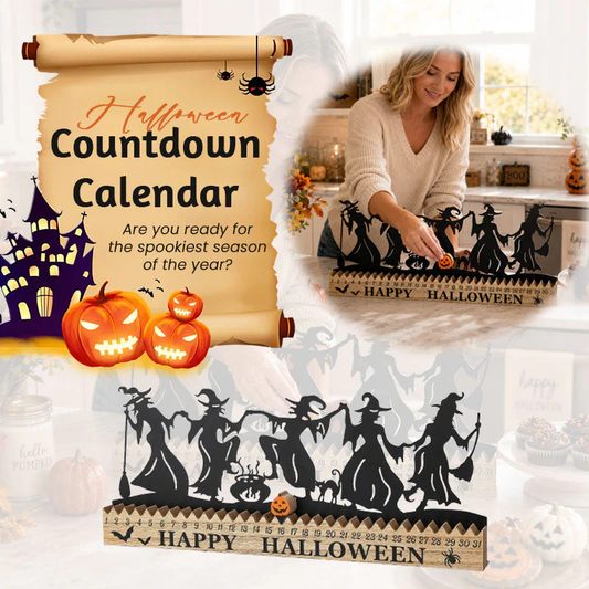 🎃 Halloween Countdown Calendar – Wooden 31-Day Witch & Pumpkin Advent Decor🧙🏠
