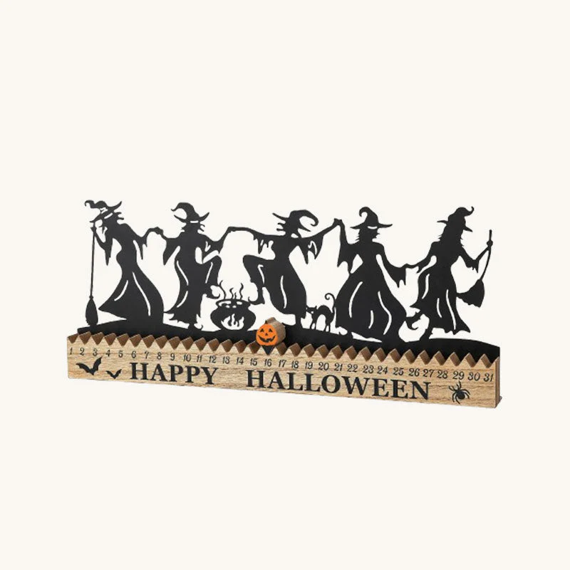 🎃 Halloween Countdown Calendar – Wooden 31-Day Witch & Pumpkin Advent Decor🧙🏠