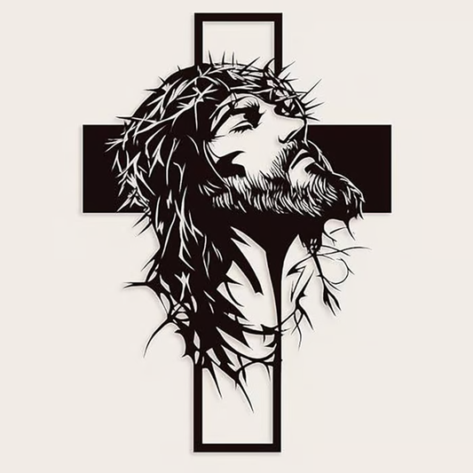 ✝️Metal Jesus and Cross Wall Art: Christian Home Decor