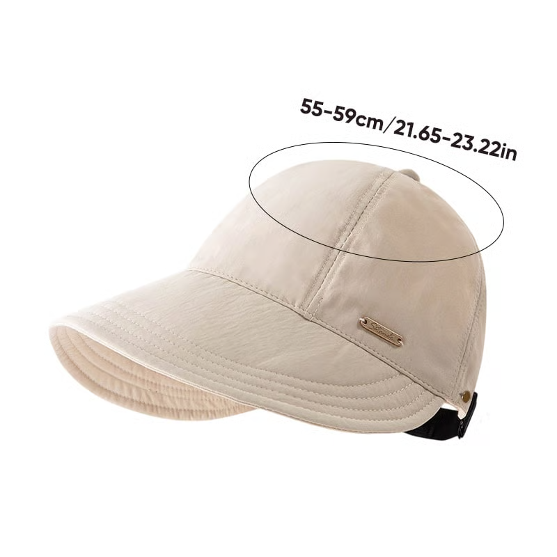 ☀️ Women’s Wide Brim Sun Visor Hat UPF 50+ – Ponytail Open Top Beach & Golf Sun Protection Cap