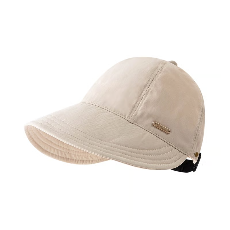 ☀️ Women’s Wide Brim Sun Visor Hat UPF 50+ – Ponytail Open Top Beach & Golf Sun Protection Cap