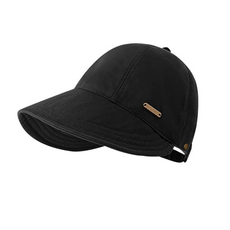 ☀️ Women’s Wide Brim Sun Visor Hat UPF 50+ – Ponytail Open Top Beach & Golf Sun Protection Cap