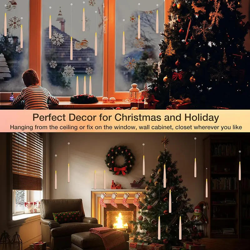🕯️Floating Candle Magic Set with Wand Remote – Create Instant Holiday Atmosphere ✨🎄