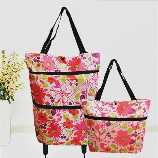 🛒 Portable Foldable Shopping Cart with Wheels | Lightweight Grocery Trolley for Easy Transport