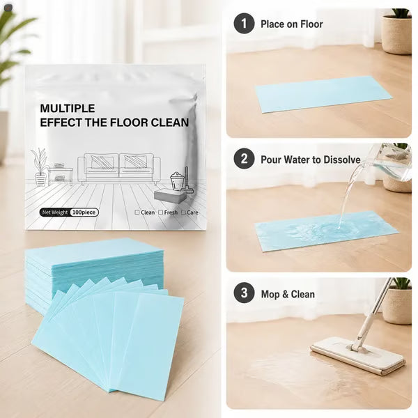 🔥49% OFF Limited Time Sale🔥No-Rinse Dissolving Floor Cleaning Sheets – Multi-Surface Daily Mop Cleaner
